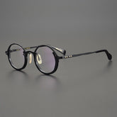 Gaiety Titanium Retro Hand Made Glasses Frame Round Frames Southood Black